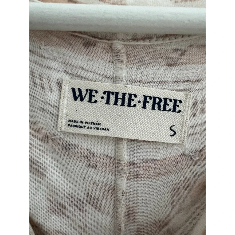 NWT Free People We The Free Nina Printed Short Sleeve Tee Shirt Size S